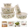 ABOOFAN Salad Bowl Lid Enamel Mixing Bowls Lids Set Storage