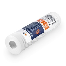 Aquaboon 5 Micron 10" x 2.5" Grooved Sediment Water Filter Replacement Cartridge for Any 10 inch RO Unit, Whole House Sediment Filtration, Compatible with P5, AP110, WFPFC5002, CFS110, RS14, 4-Pack