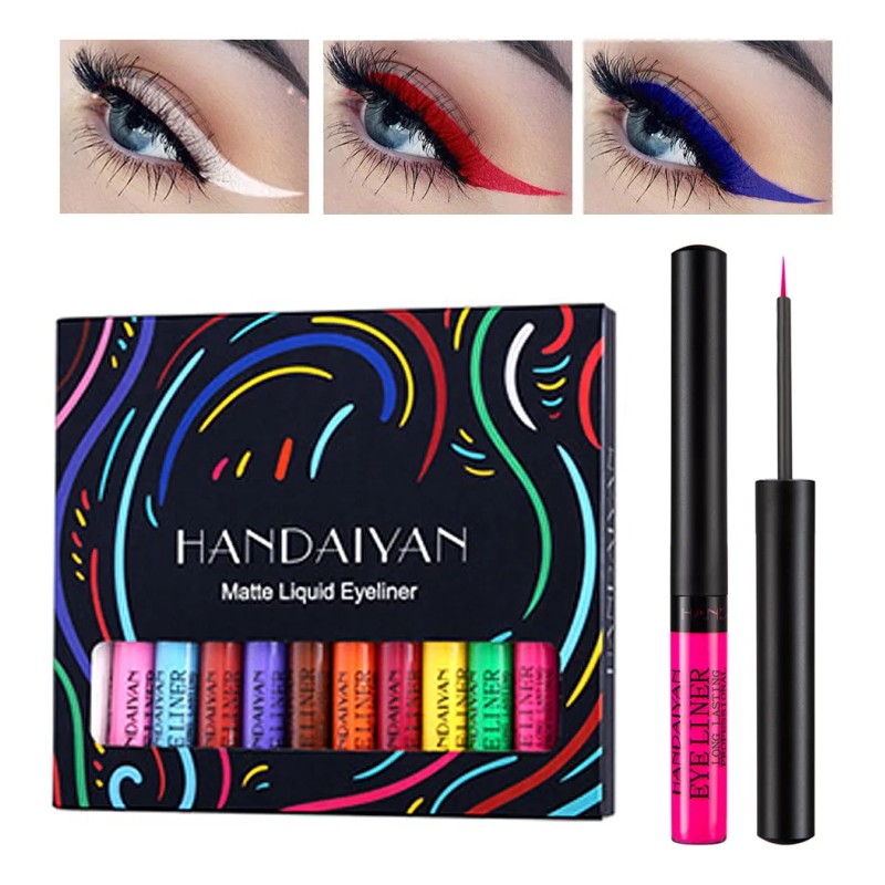 Handaiyan Delineador Neon UV Líquido Pack 12 colores