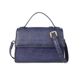 Gladdon Small Leather Crossbody Purse for Women Trendy Ladies Top Handle Shoulder Bags Blue