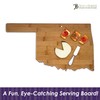 Totally Bamboo Oklahoma State Shaped Cutting Board, Natural Bamboo