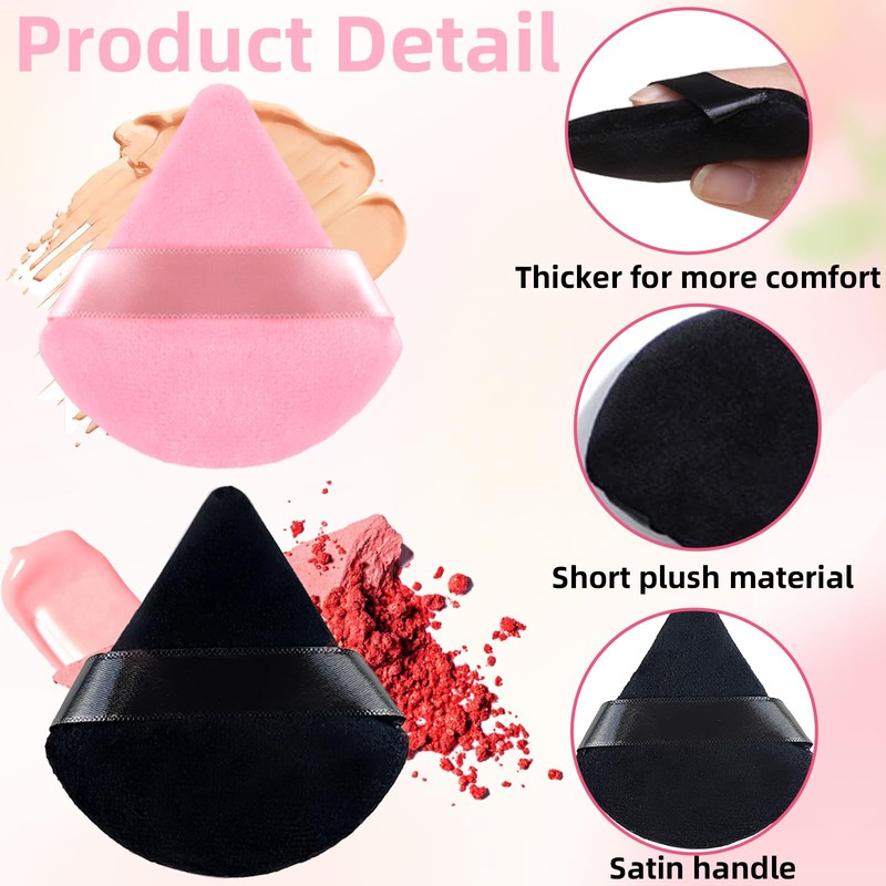 6PCS Triangle Powder Puff,Face Soft Powder Puffs Makeup Sponge Setting