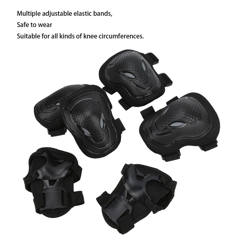 Roller Skate Protection Gear Set Adjustable Knee Elbow Pads Wrist