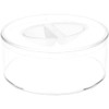 Pioneer Plastics 016C Clear Small Round Plastic Container with Pinch