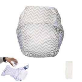 KUMUROETA Adult Cloth Diapers,Adjustable,Reusable Waterproof Diaper Covers,Washable,Male Incontinence Pants,Breathable,Easy to Clean,Suitable for The Elderly,Pregnant Women,Stripe