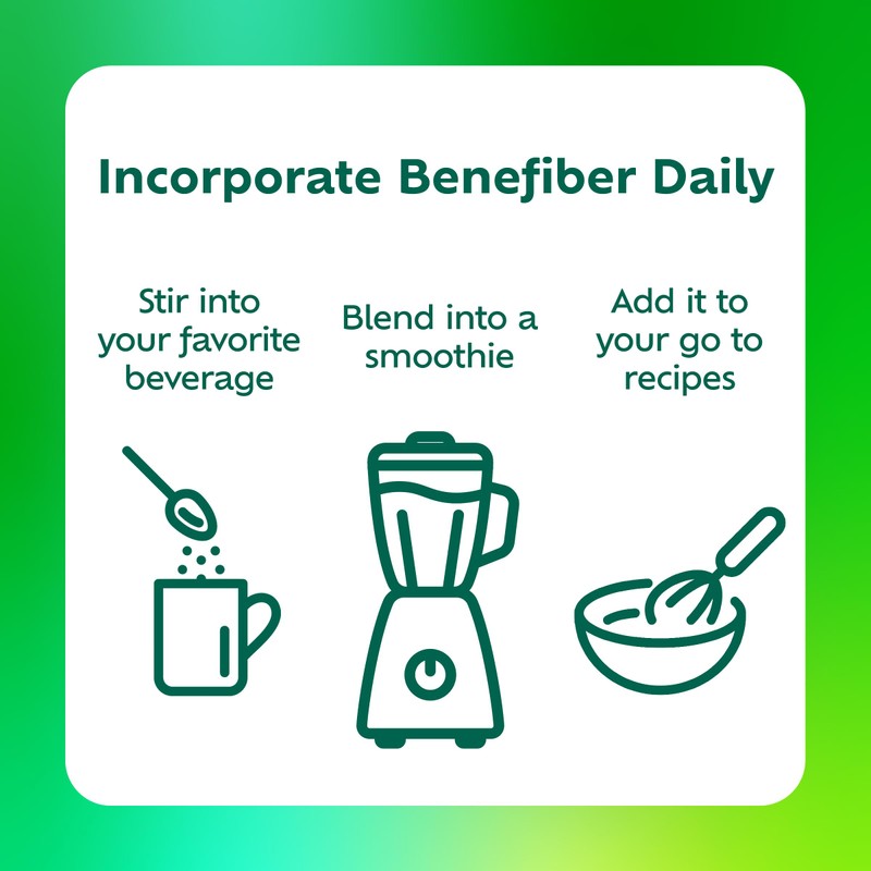 Benefiber Daily Prebiotic GLP-1 Friendly Fiber Supplement Powder for Digestive