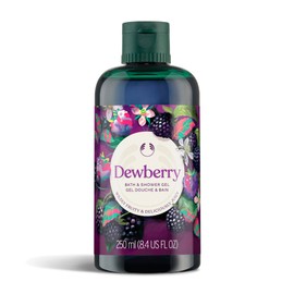 The Body Shop Dewberry Bath & Shower Gel (1x 250ml) Refreshing Body Wash with Fruity and Floral Scent, Gentle Cleanser with Community Fair Trade Aloe Vera, Vegan Certified, 250ml
