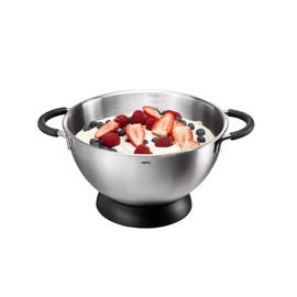 Gefu ge28140 Mesco Stainless Steel Mixing Bowl with Non Slip Ring 24 x 24 x 14.5 cm