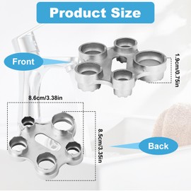 AYSYR Tap Key, 10-in-1 Aerator Mounting Key, Universal Zinc Alloy Aerator Service Key, Tap Strainer Aerator Key Tool (M16/M18/M20/M22/M24/M28)