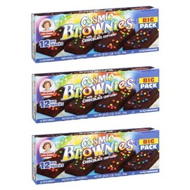 Little Debbie Cosmic Brownies with Chocolate Chip Candy Big Pack: 36 Individually Wrapped Packs