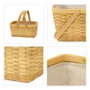 Wood Chip & ratanmikkusu Woven Inner Lining with Carry Cosmetic