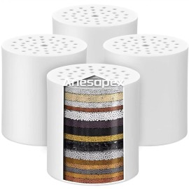 ariesapex 4PCS 20 Stage Shower Filter Replacement Cartridge Shower Filter for Hard Water