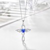 TANGPOET Angel Wings Necklace for Women 925 Sterling Silver Guardian