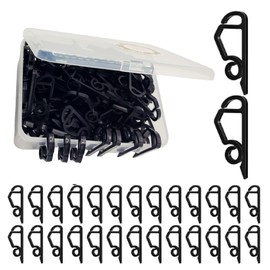 Kunpengzhi Christmas Light Clip Outdoor Gutter Hook Weatherproof Outdoor Light Clip Holiday Light Clip for Christmas Decoration String Light (Black, 100)