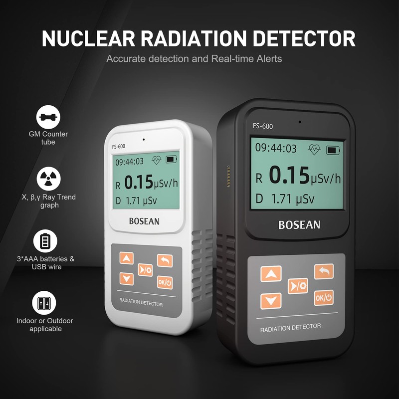 Nuclear Radiation Detector, Geiger Counter with Click Sound for Beta