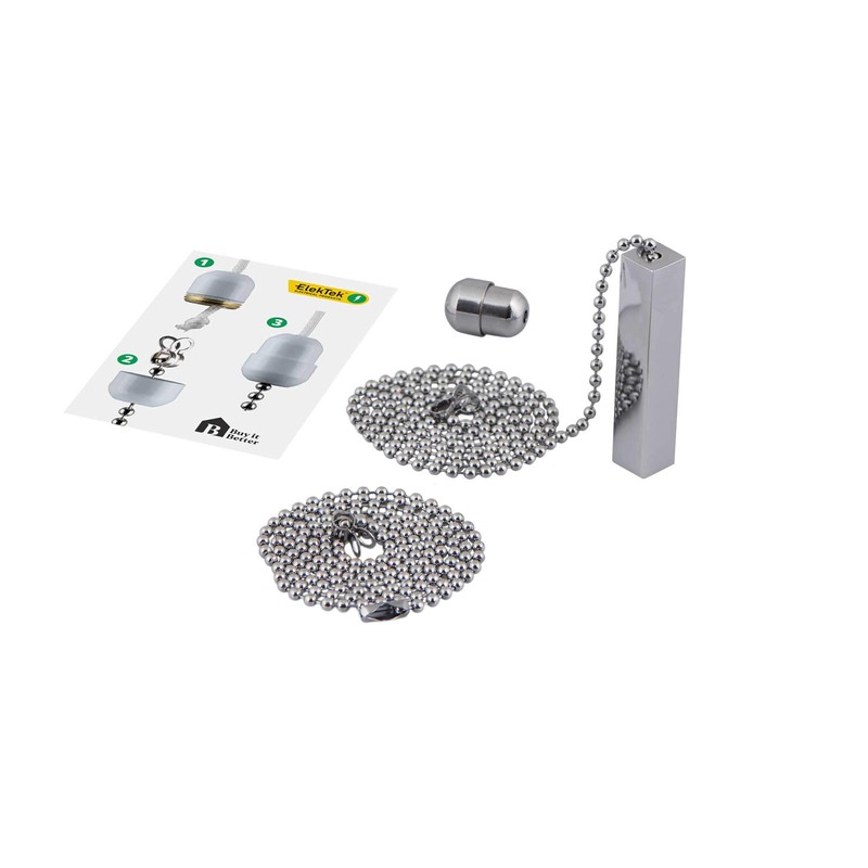 ElekTek Premium Light Pull Chain Kit with Pull Switch Extended