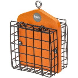 Bird's Choice Suet Feeder for Two Cakes in Orange Recycled Plastic