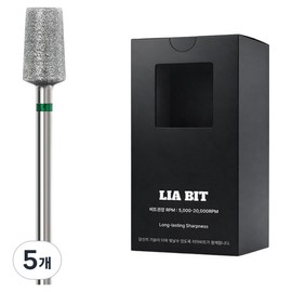 BESSIE Riabit Spike Barrel XF Nail Bit, 5 pieces, Silver / BESSIE 리아비트 스파이크배럴 XF 네일비트, 5개, 실버