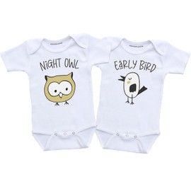Funny Twins baby gifts Twin baby clothes boy and girl set (3 months)