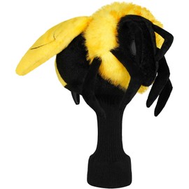 Bee Funny Driver Headcover, Plush Golf Club Covers, Long Sock Protect, Animal Driver Headcover with Soft Lining, Realistic Design, Gift for Family and Friends