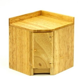 MyTinyWorld Dolls House Miniature Opening Oak Corner Kitchen Unit