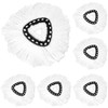 QWORK Microfiber Spin Mop Replacement Heads, 6 Inch, Compatible with