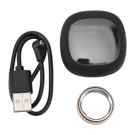 Smart Ring Waterproof Stainless Steel Fitness Tracker Rings Golden Sleep Monitoring Intelligent Health Ring Size 20 19.8mm ID for 62.1mm Finger Circumference