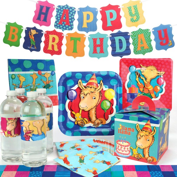 Llama Llama Birthday Party Supplies (Deluxe) Birthday Party Pack, 74 piece set, by Prime Party