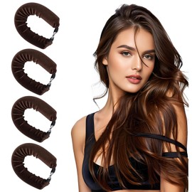 ZHIGOU Heat-free Curling Irons, 4pcs Brown Overnight Heat-free Curling Irons For All Hair Types, Sleep-friendly Hair Tools