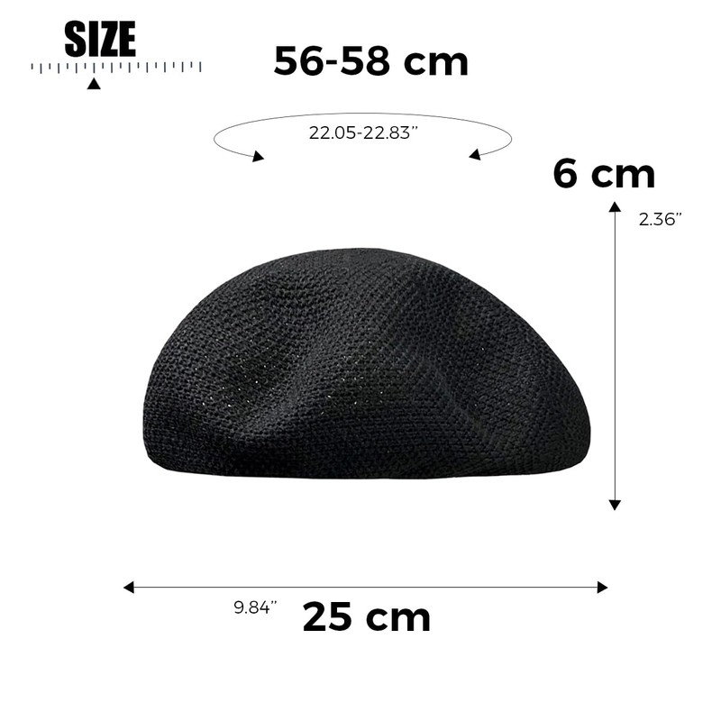 RUNQIU Men's Women's Summer Polyester Cotton Painter's Hat, Flat Knit