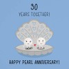 Hunts England 30th Wedding Anniversary Card - Pearl Anniversary -