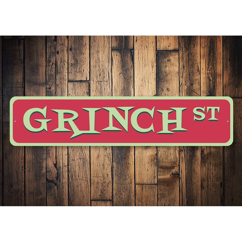 Grinch Street Sign - 4 x 18