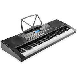61-Key Electronic Keyboard Piano with LCD Display, Phones, Mic, Keynote Stickers