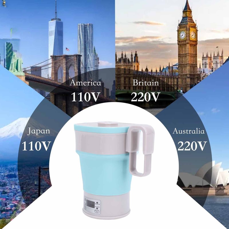 Folding Electric Kettle Travel Mini Portable Boiling Water Kettle for
