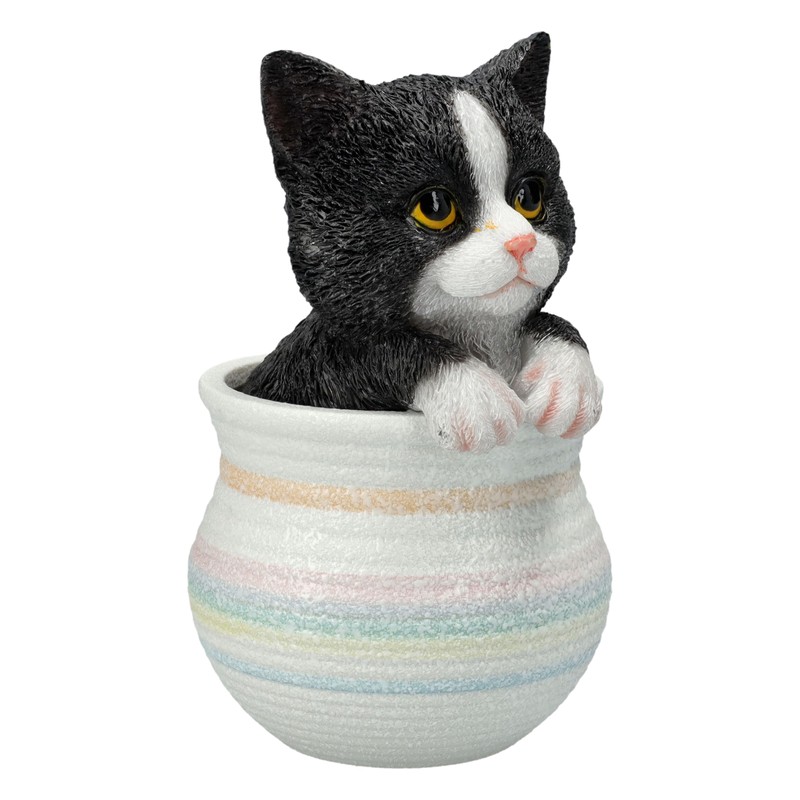 Figuren Shop GmbH Cat Figurine Flower Pot - Decorative Cat