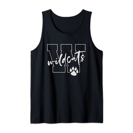 Wildcats Football Baseball Basketball Design Co. Wildcats Fans Adult Unisex 3X-Large Black Animal Print Sleeveless Scoop Neck Tank Top