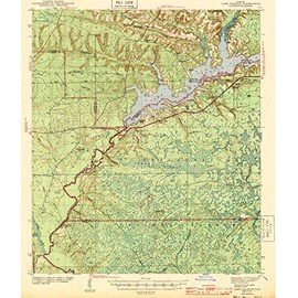 YellowMaps Lake Talquin FL topo map, 1:62500 Scale, 15 X 15 Minute, Historical, 1943, 19.7 x 16.9 in - Tyvek