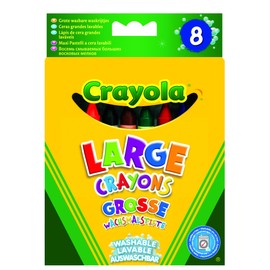 Crayola 52-3280 Large Washable Crayons 8 Pack