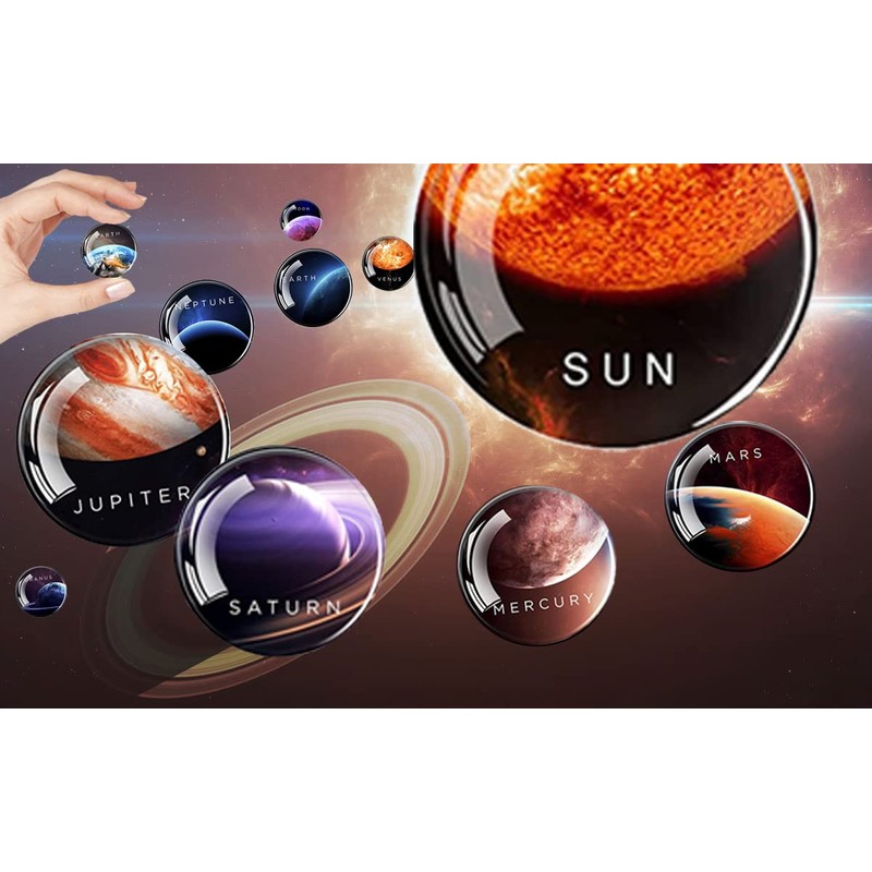 Gremart Planet Magnets for Fridge Whiteboard Decorative Locker Glass 12