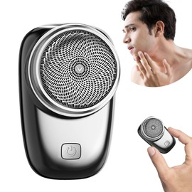 LURI Mini Rasuradoras para Hombre, Afeitadora Electrica con Pantalla de Alimentación Led Inteligente, Maquina de Afeitar para Hombre Lavable, Shaver Portátil Adecuada para Viajes de Negocios, Oficina, Automóvil y Campamento