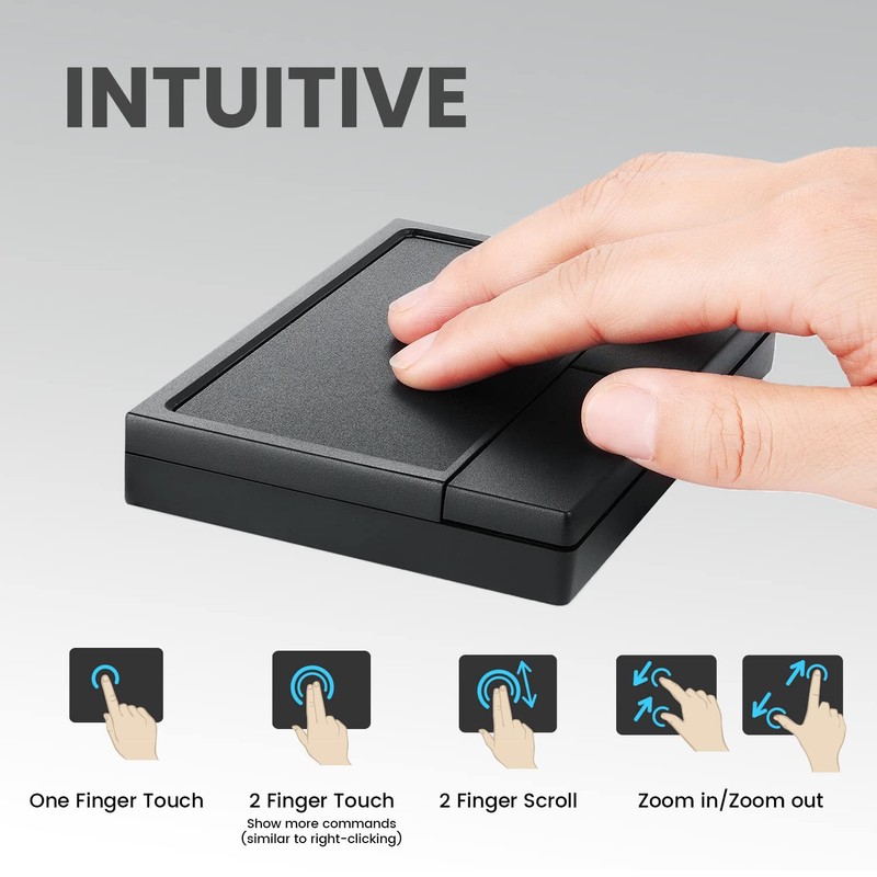 Perixx PERIPAD-704 Wireless Touchpad, Portable Track Pad for Desktop and