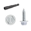 BOPOWO Self-Tapping Gutter Screws White Painted Slotted Hex Washer Head