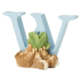 Enesco Beatrix Potter Alphabet Collection Letter W Flopsy Bunnies Figurine, 2.68 Inch, Multicolor