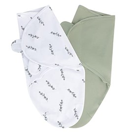 Adjustable Swaddle Blanket Infant Baby Wrap 2 Pack 0-3 Months (Sage)