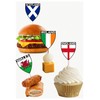 AK Giftshop Six Nations Rugby Flags Decorations Party Pack With