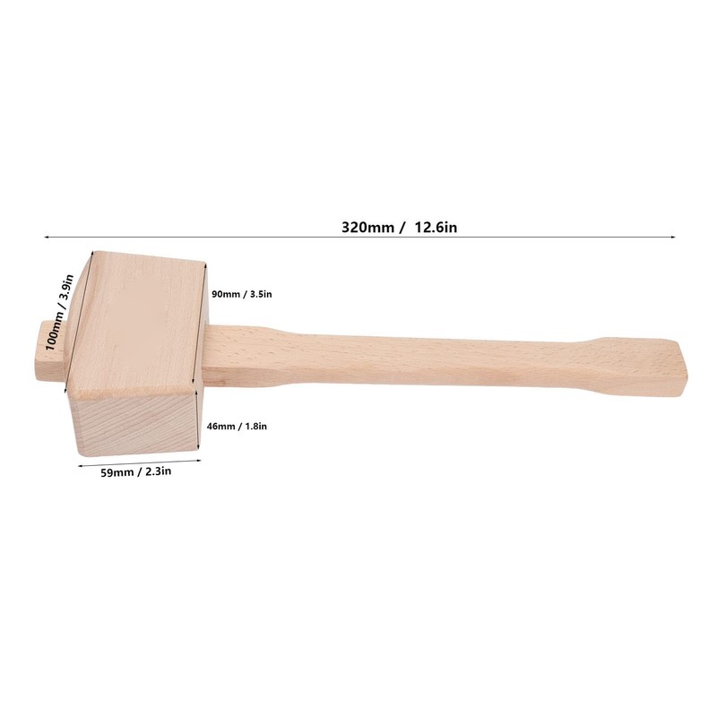 Wooden Mallets, Beech Carpenter Wood Hammer Good Practicability Small Light