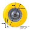Grafner Wheelbarrow Wheel Puncture-proof Solid Rubber, 4.80/4.00-8, Diameter 390 mm,