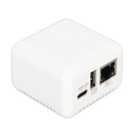 GOWENIC USB 2.0 Network Print Server, LAN Print Sharing Server Supports Image and Text Printing for Office School Printshop (EU Plug)