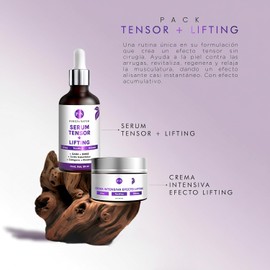 PUREZA NATUR Pack Tensor + Lifting serum tensor y crema lifting intensiva Paquete completo de suero 50ml + crema 50g para el cuidado de la piel, hidratación y rejuvenecimiento (Pack Tensor Lifting)