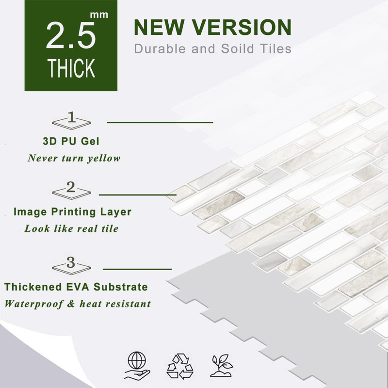 STICKGOO Thicker Design Peel and Stick, Self Adhesive Stick On